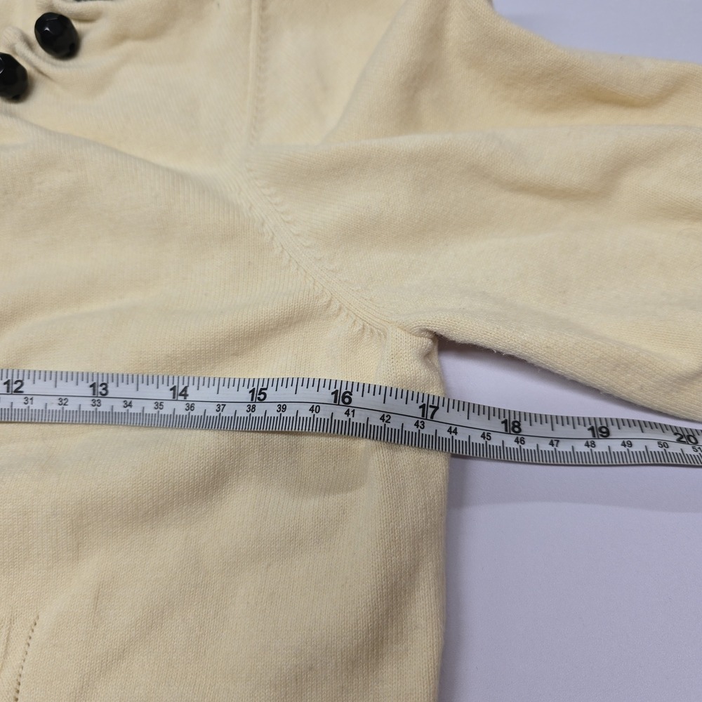 Vintage Milly of New York Women's Cream Cardigan Sweater Beads Button Size L - Picture 5 of 8